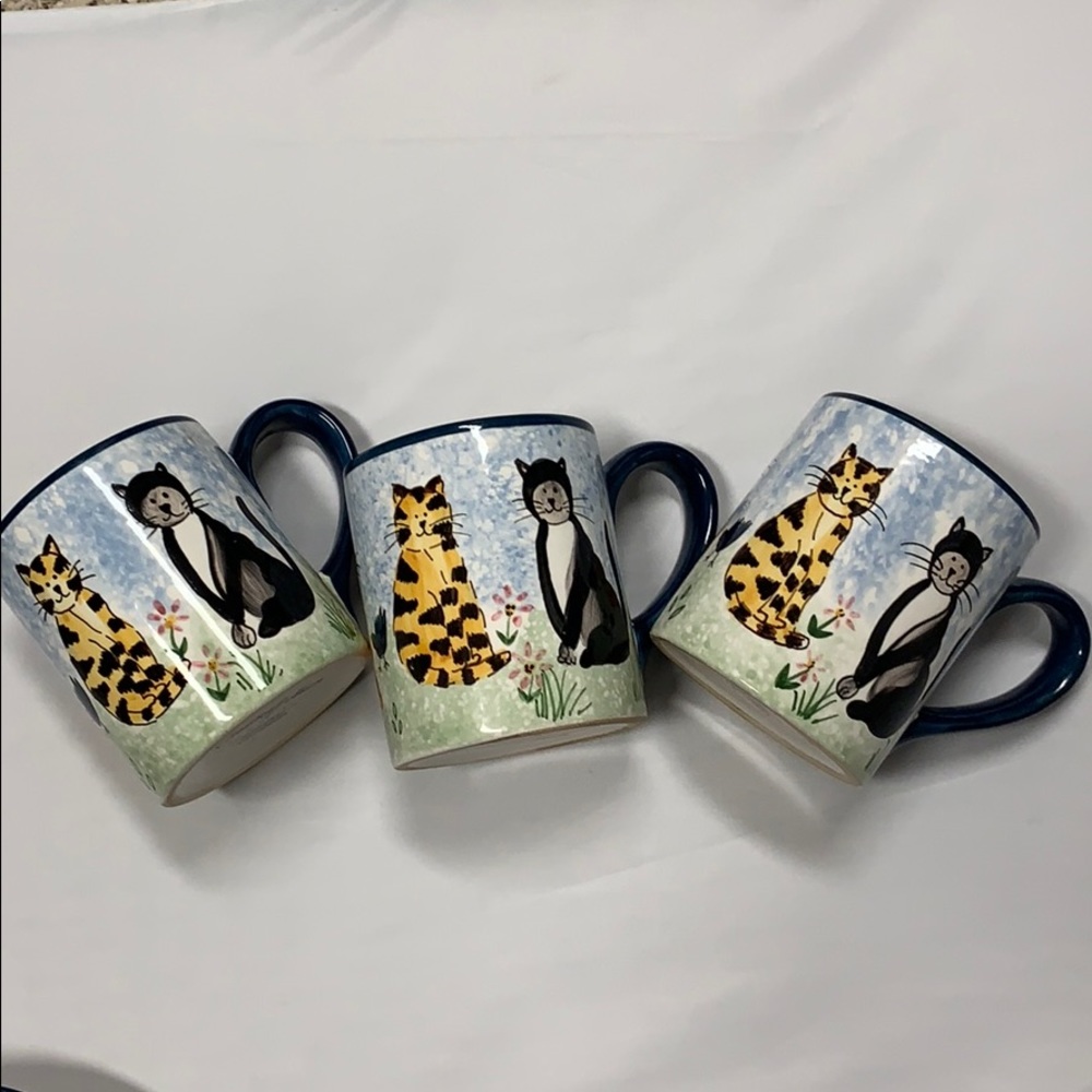 Set of 3 handpainted Creatively Yours Cups/ Mugs